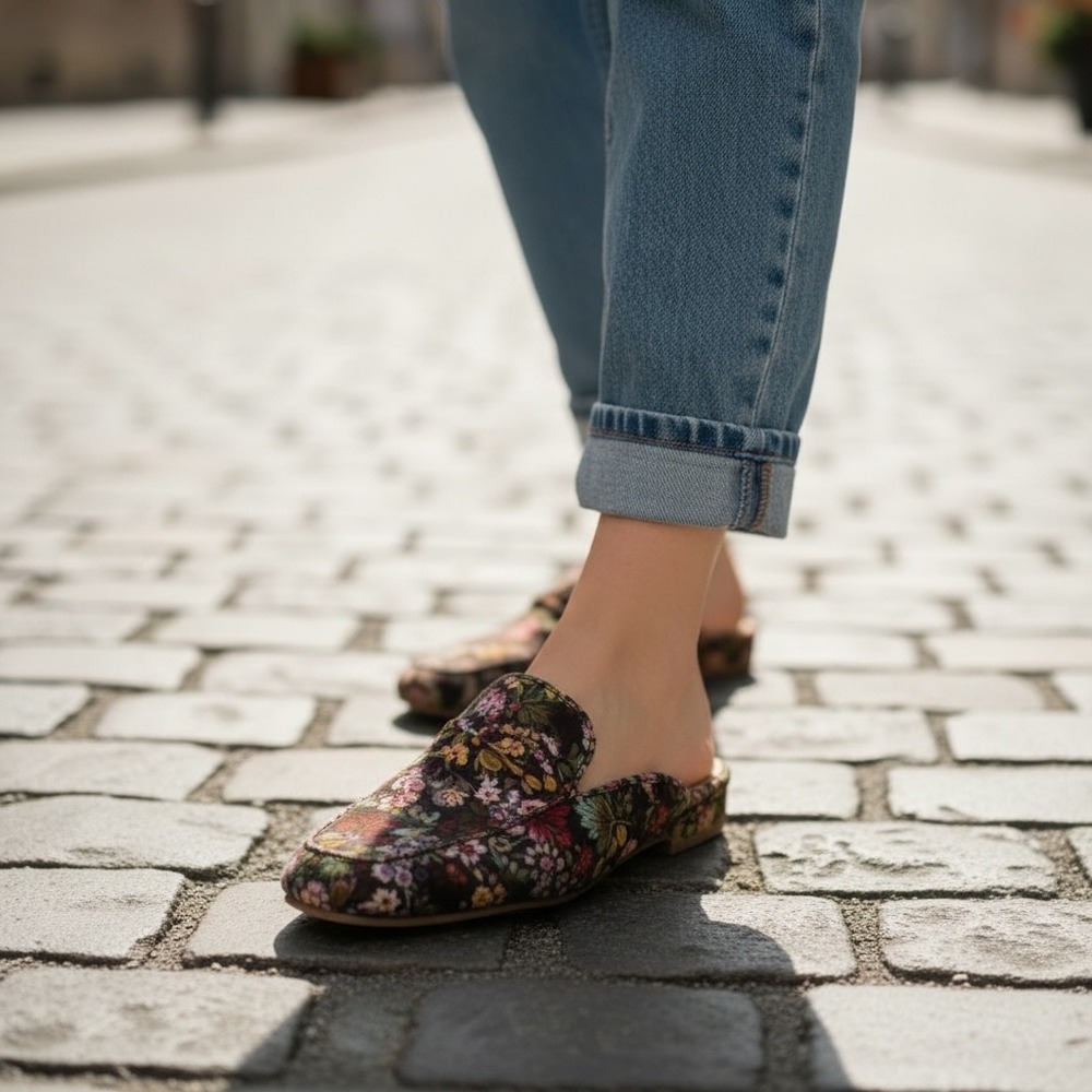 Hey Girl Corkys Women Floral Tapestry Horsebit Mule Loafers Gramdmacore Size 7
